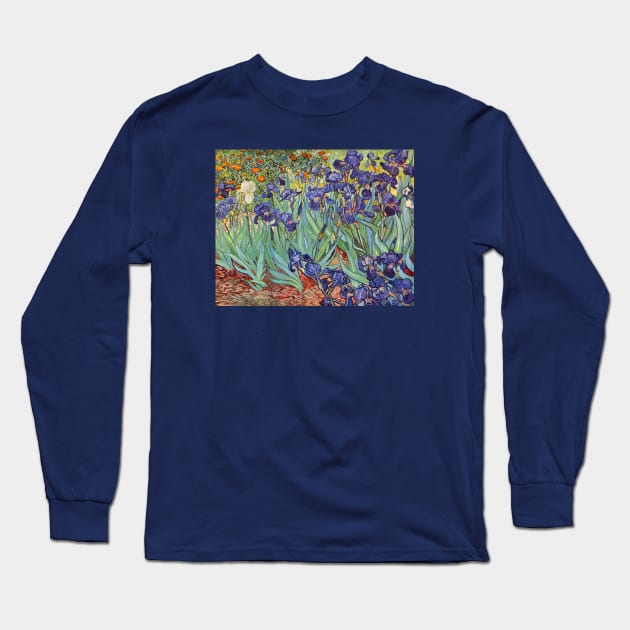 Van Gogh Irises Long Sleeve T-Shirt by Midcenturydave